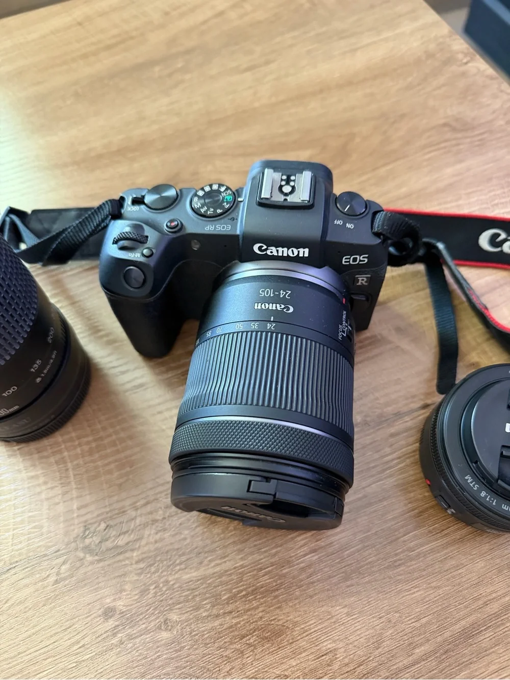 Canon RP comes with 24-105 , 75-300 , 50 mm lenses. Go Pro hero 10 black.
